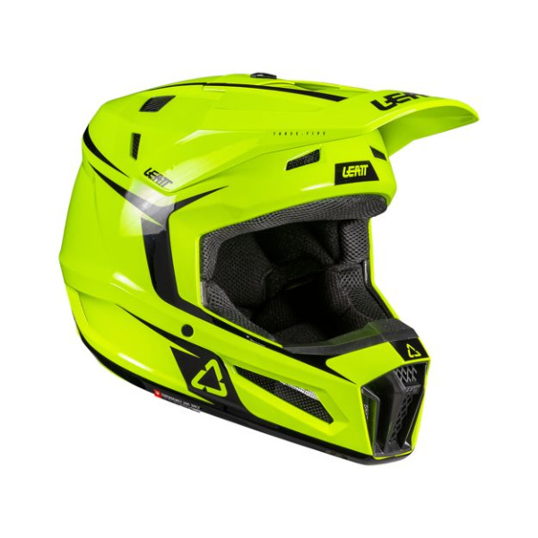Leatt Kit Moto 3.5 V26 Neon Yellow шлем кроссовый + Vizion 3.5 мотоочки