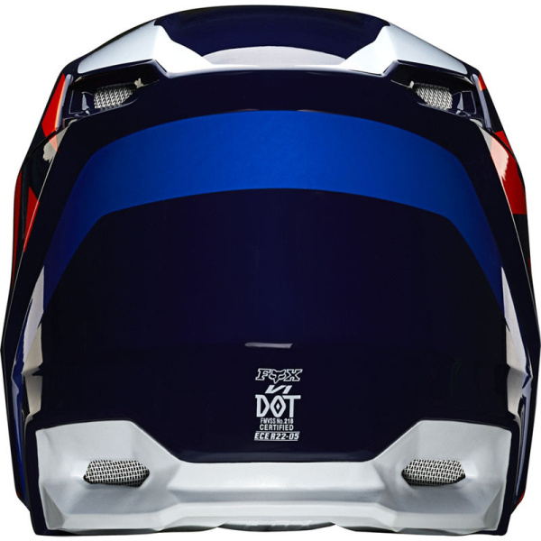 Fox Racing V1  Prix 2020 Lovl SE Orange/Blue шлем кроссовый