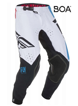 Fly Racing Evolution DST 2019 мотоштаны, бело-красно-синий