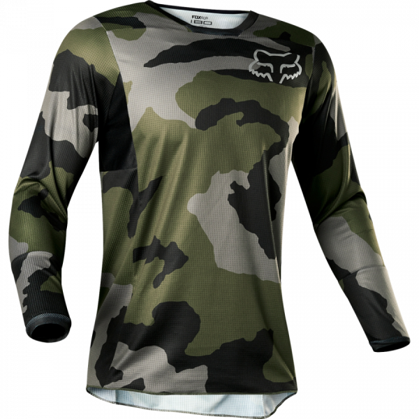 Fox Racing 180 Przm Camo SE джерси, зеленый камуфляж