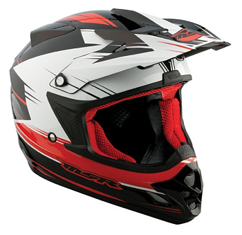 MSR Velocity шлем кросс, черно-бело-красный