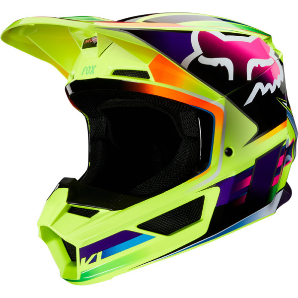 Fox Racing V1 Gama 2020 Yellow шлем кроссовый Fox Racing V1 Gama 2020 Yellow шлем кроссовый