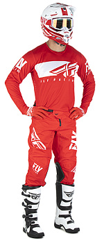 Fly Racing Kinetic Shield комплект, красно-белый Fly Racing Kinetic Shield комплект, красно-белый