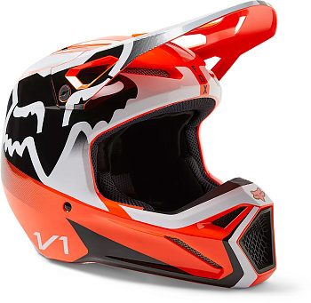 Fox Racing V1 Leed Flow Orange шлем кроссовый