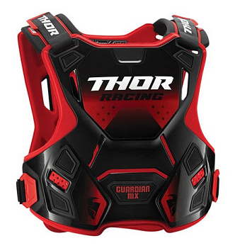 Thor Guardian Mx Youth панцирь без плеч подростковый, красно-черный