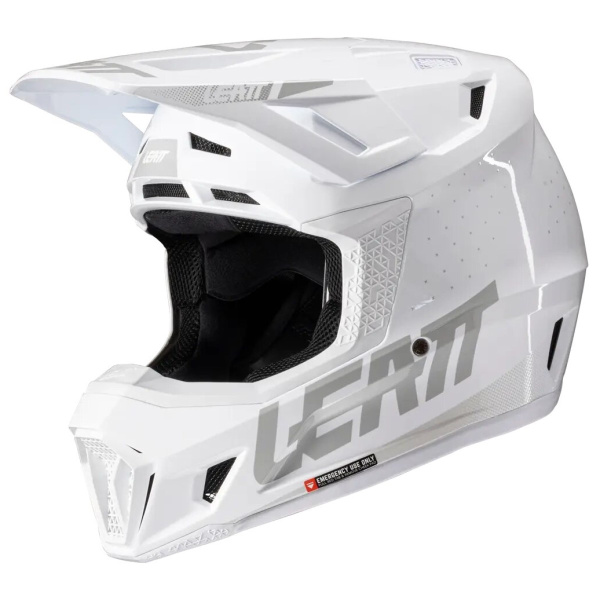 Leatt Kit Moto 7.5 V25 White шлем кроссовый + Velocity 4.5 мотоочки