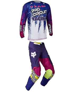 Fox Racing 180 Pro Circuit White/Blue комплект