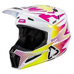 Leatt Kit Moto 3.5 V26 Storm Pink шлем кроссовый + Vizion 3.5 мотоочки