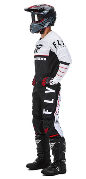 Fly Racing Kinetic K120 2020 комплект, черно-белый Fly Racing Kinetic K120 2020 комплект, черно-белый