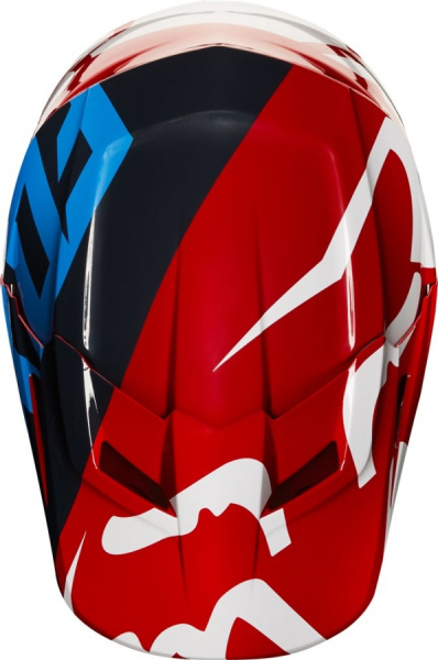 Fox Racing V1 Race 2018 шлем кроссовый, красно-черно-белый