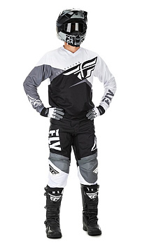 Fly Racing F-16 2019 комплект, черно-бело-серый