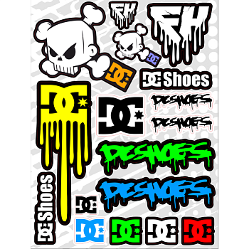 Набор наклеек А4 DC Shoes