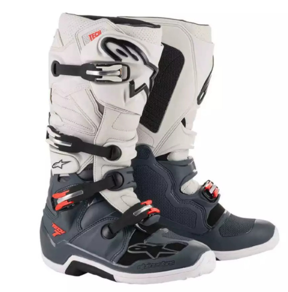 Alpinestars Tech 7 мотоботы кроссовые, бело-красно-черный Alpinestars Tech 7 мотоботы кроссовые, бело-красно-черный