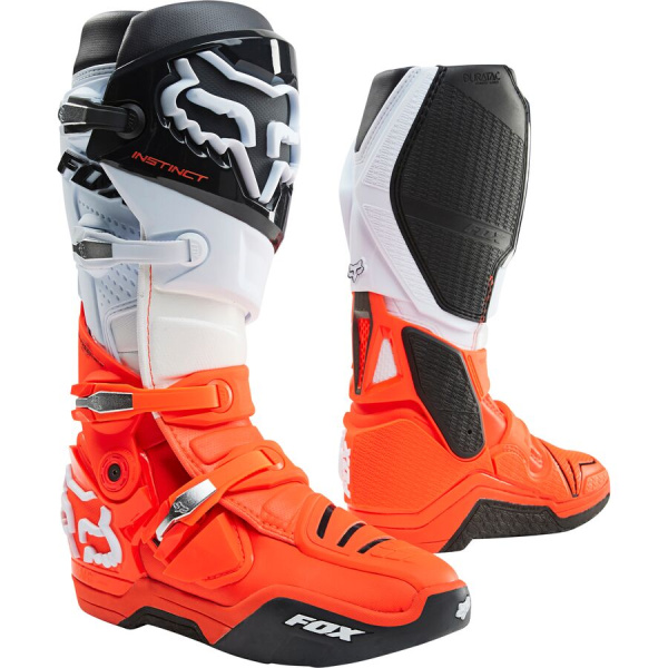 Fox Instinct 2022 Black/White/Orange мотоботы Fox Instinct 2022 Black/White/Orange мотоботы