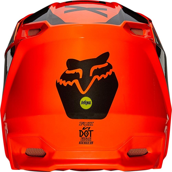 Fox Racing V1 Revn Flow Orange шлем кроссовый