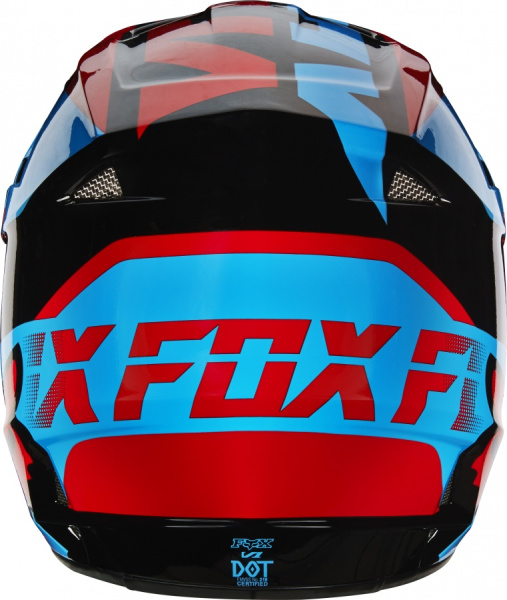 Fox Racing V1 Mako шлем кроссовый, сине-красный