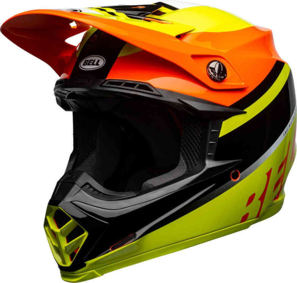 Bell Moto-9 Mips Prophecy Gloss Yellow/Orange/Black шлем кроссовый
