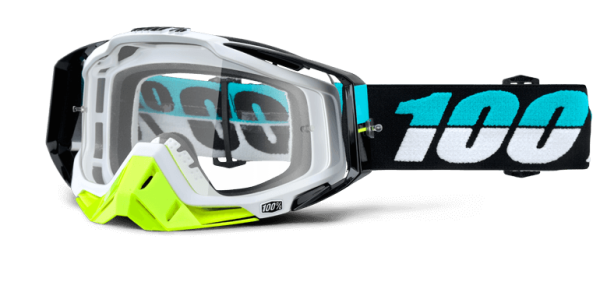 100% Racecraft ST Barth Clear Lens мотоочки, черно-голубой