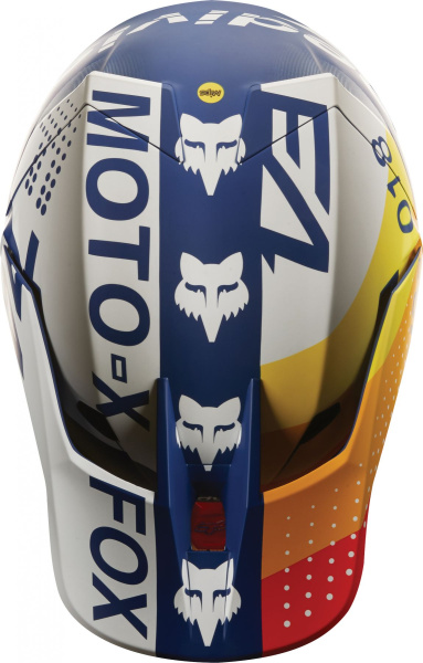 Fox Racing V3 Draftr 2018 шлем кроссовый, сине-бело-красный
