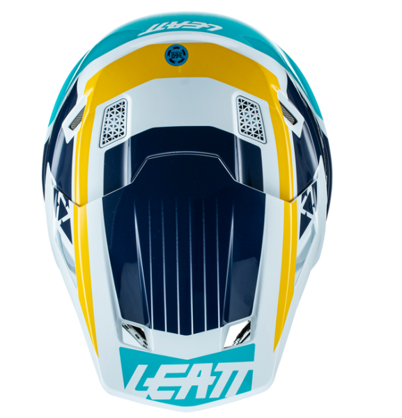 Leatt Kit Moto 7.5 V22 Aqua шлем кроссовый + Velocity 4.5 мотоочки