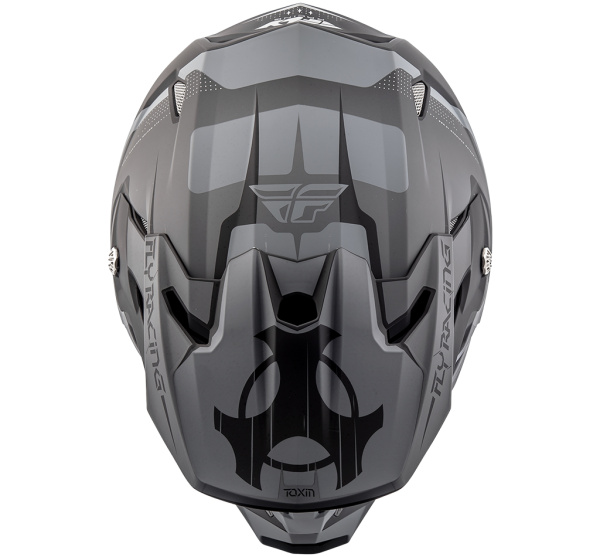 Fly Racing Toxin Original  2018 шлем кроссовый, черно-серый матовый Fly Racing Toxin Original  2018 шлем кроссовый, черно-серый матовый