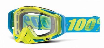 100% Racecraft Barbados/Clear Lens мотоочки, желто-голубой