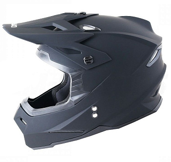 Ataki JK801 Solid шлем кроссовый, черный матовый