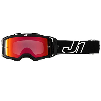 Just1 Nerve Absolute Black мотоочки, красная линза