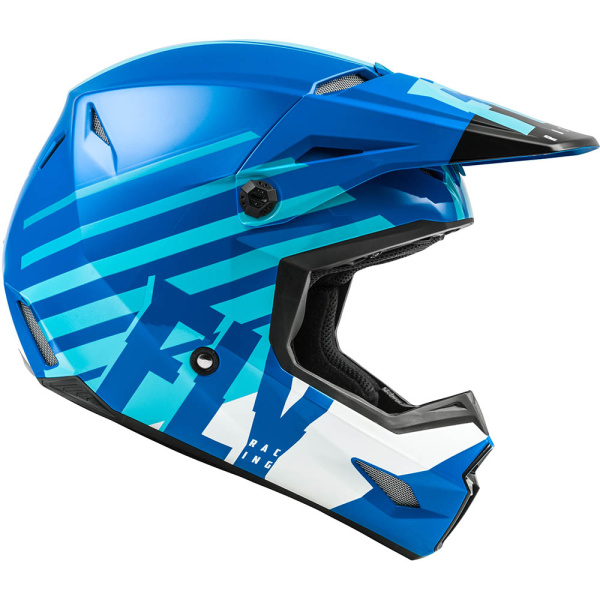 Fly Racing Kinetic Thrive шлем кроссовый, сине-белый Fly Racing Kinetic Thrive шлем кроссовый, сине-белый