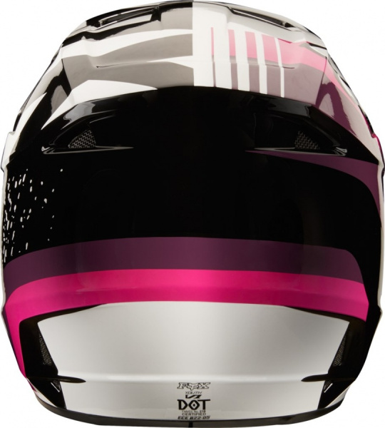 Fox Racing V1 Halyn 2018 Youth шлем подростковый, черно-малиново-белый