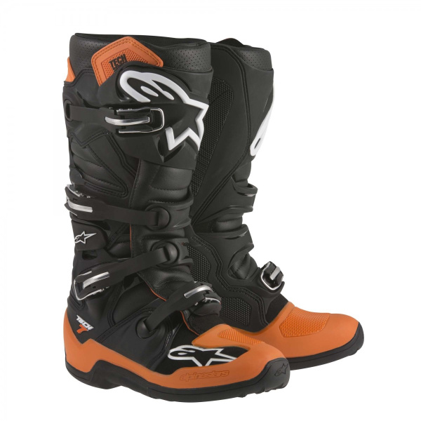 Alpinestars Tech 7 мотоботы кроссовые, черно-оранжевый Alpinestars Tech 7 мотоботы кроссовые, черно-оранжевый