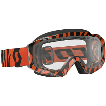 Scott Hustle MX Enduro Black/Fluo Orange/Clear Lens мотоочки, двойная линза
