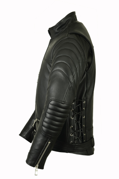 First  T-3 ZO Куртка мужская кожаная Терминатор, черный, XS-3XL