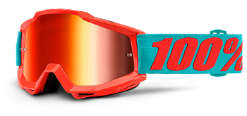 100% Accuri Passion Orange Mirror Red Lens мотоочки