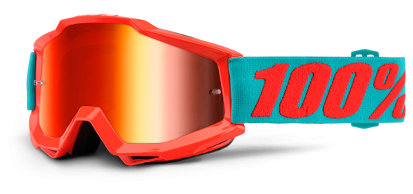 100% Accuri Passion Orange Mirror Red Lens мотоочки