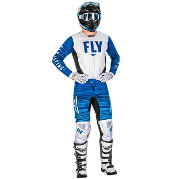 Fly Racing Kinetic Wave комплект, бело-синий Fly Racing Kinetic Wave комплект, бело-синий