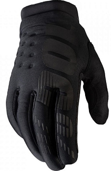 100% Brisker Black/Black мотоперчатки, черный