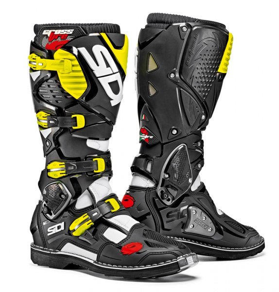 Sidi Crossfire 3 мотоботы, бело-черно-желтый Sidi Crossfire 3 мотоботы, бело-черно-желтый