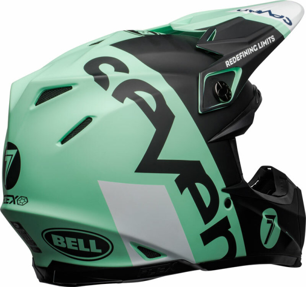 Bell Moto-9 Flex Seven Galaxy Matte Black/Mint/White шлем кроссовый Bell Moto-9 Flex Seven Galaxy Matte Black/Mint/White шлем кроссовый