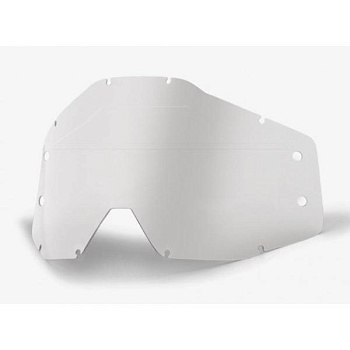 100% Forecast Lens No Bumps w/mud Visor Clear линза для установки системы перемотки