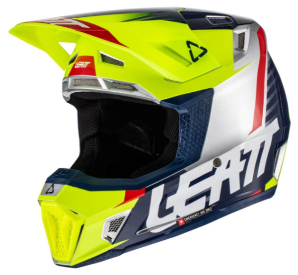 Leatt Kit Moto 7.5 V22 Lime шлем кроссовый + Velocity 4.5 мотоочки