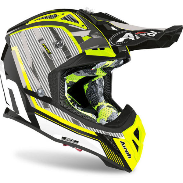 Airoh Aviator 2.3 шлем внедорожный, черно-желто-серый Airoh Aviator 2.3 шлем внедорожный, черно-желто-серый