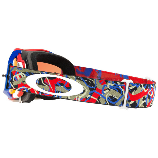 Oakley Airbrake Prizm Camo Jungle Lens Torch мотоочки, сине-красный, красная линза