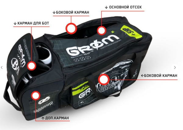 Grom MX1 Gearbag сумка для экипировки, черный