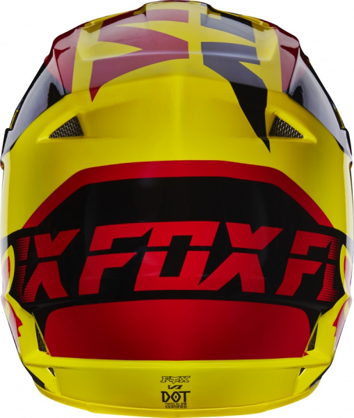 Fox Racing V1 Mako шлем кроссовый, желто-красный