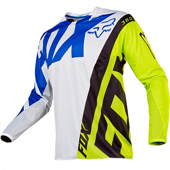 Fox Racing 360 Creo Youth 2017 джерси подростковая, бело-желтый Fox Racing 360 Creo Youth 2017 джерси подростковая, бело-желтый
