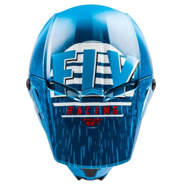 Fly Racing Kinetic K120 2020 шлем кроссовый, сине-белый Fly Racing Kinetic K120 2020 шлем кроссовый, сине-белый