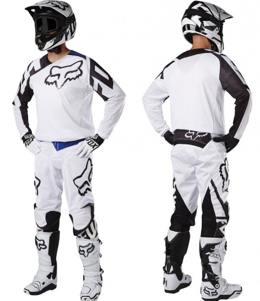 Fox Racing 180 Race Airline 2017 комплект, бело-черный