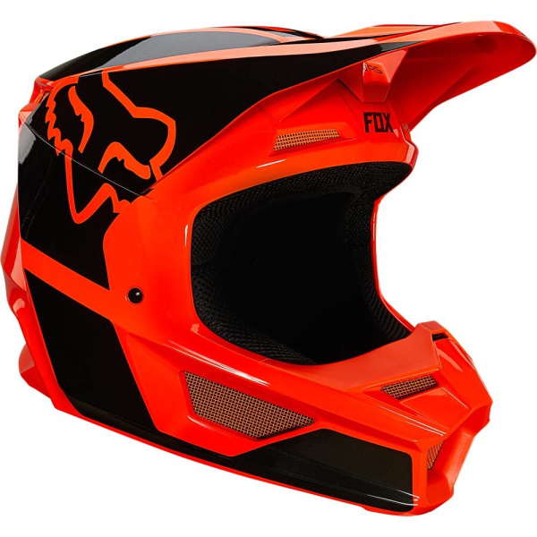 Fox Racing V1 Revn Flow Orange шлем кроссовый
