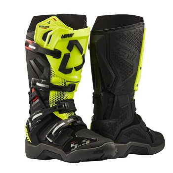 Leatt 5.5 FlexLock Enduro Evo Black/Neon Yellow мотоботы, черно-желтый